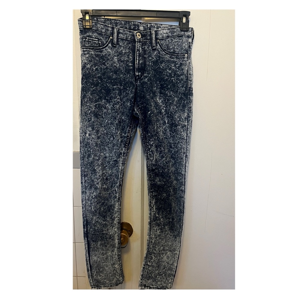 H&M blue denim acid washed jeans